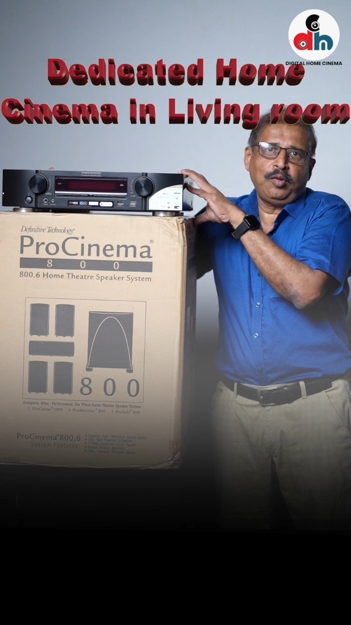 A boxed ProCinema 800 home theatre speaker system